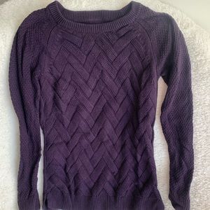 Deep purple, basket weave Sonoma sweater in size small